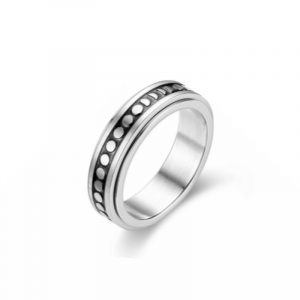 Calming Ring, Stainless Steel, Anti Anxiety, Spinner Jewellery, Moon